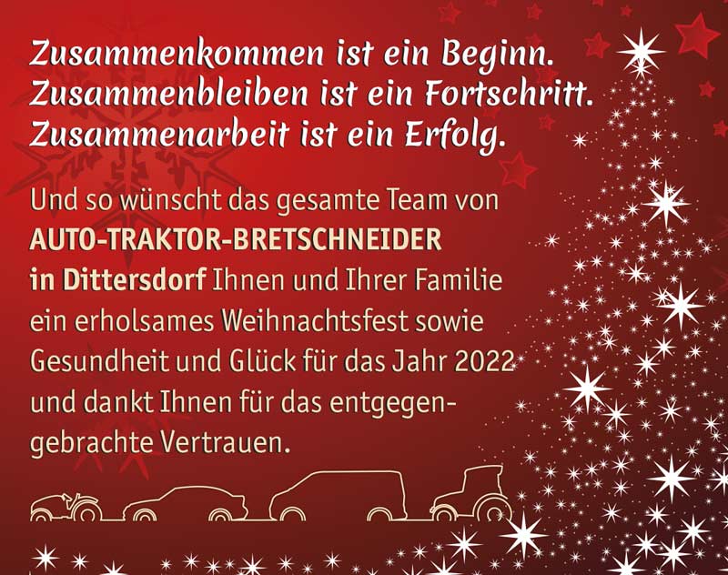Handel-Service-Reparatur-Auto-Traktor-Bretschneider-Weihnachtsgruß